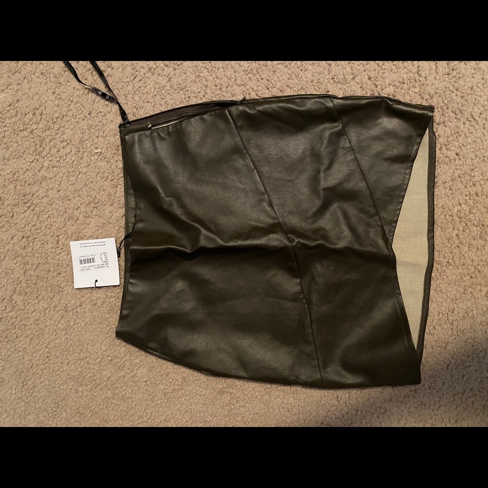 Misguided vegan leather skirt